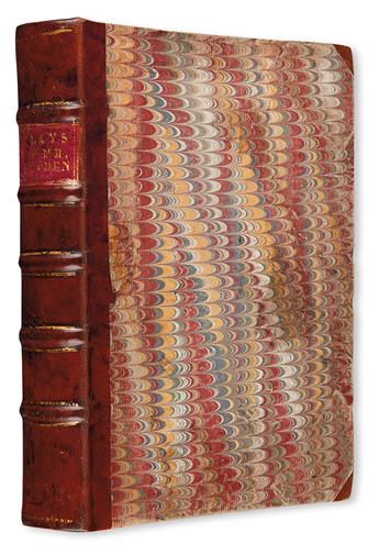 DRYDEN, JOHN.  Bound volume containing first editions of 5 plays and 2 miscellaneous works.  1678-94